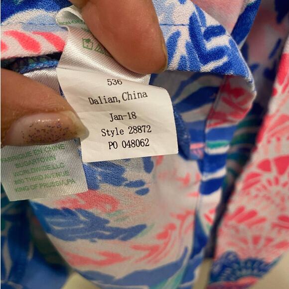 Lilly Pulitzer Pearl Jumper Dress 00 Tropical Vacation beach - Picture 4 of 12